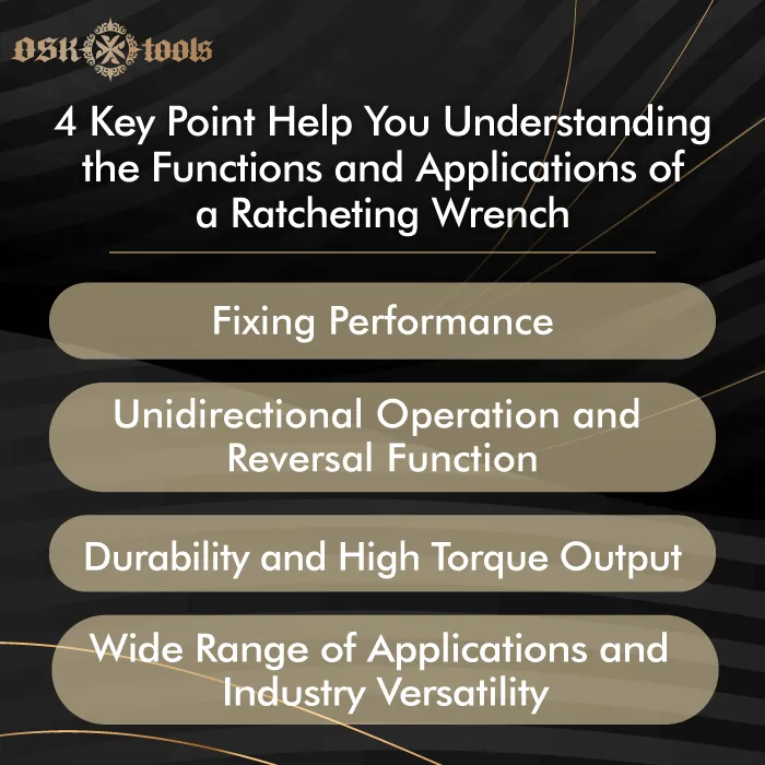 What is a ratcheting wrench function and purpose? 4 key points let you